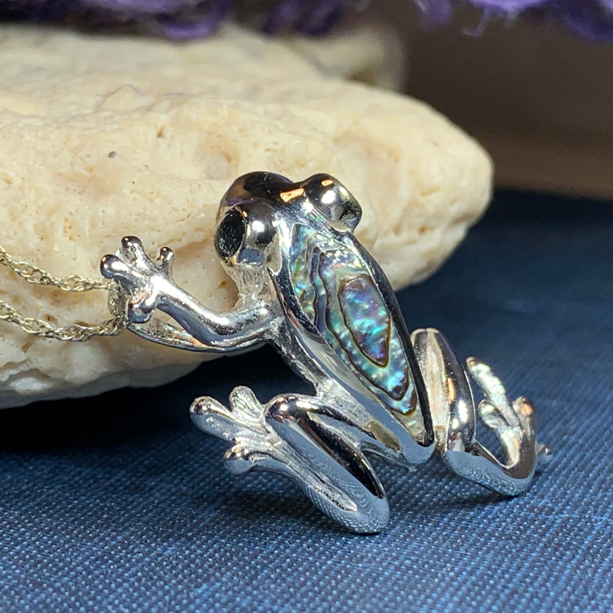 Abalone Frog Necklace – Celtic Crystal Design Jewelry