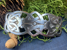 Load image into Gallery viewer, Celtic Knot Hair Clip, Celtic Barrette, Irish Jewelry, Pagan Jewelry, Friendship Gift, Wiccan Jewelry, Norse Jewelry, Ireland Barrette
