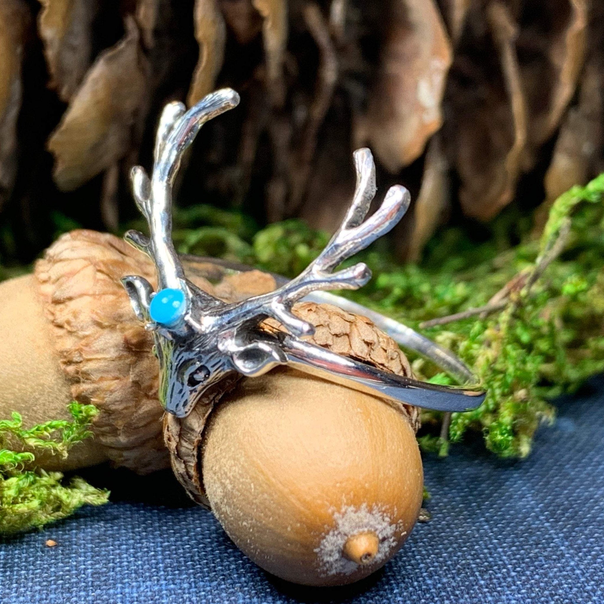 Double Antler Adjustable Ring — Thistle and Torch Artisan Jewelry