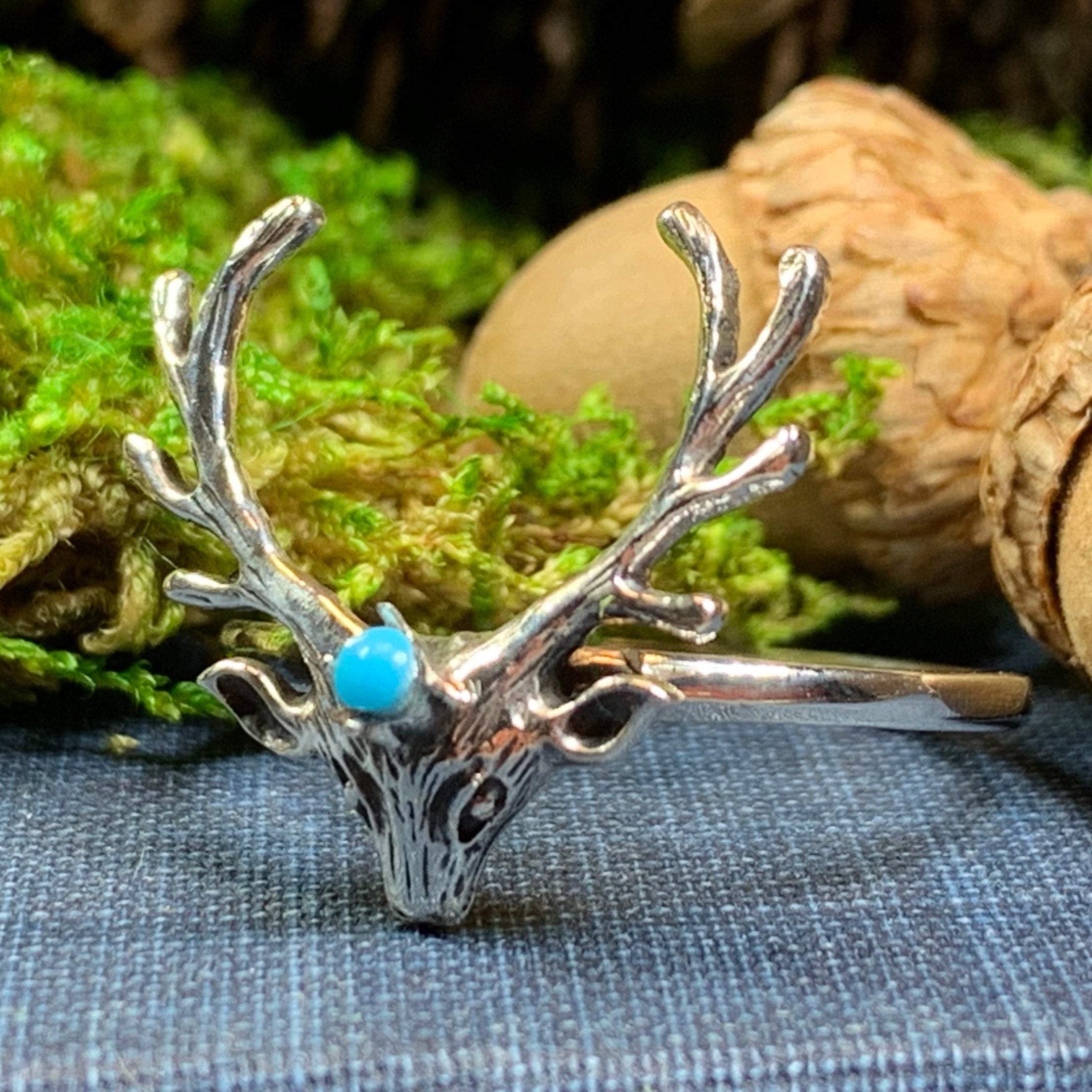 Double Antler Adjustable Ring — Thistle and Torch Artisan Jewelry