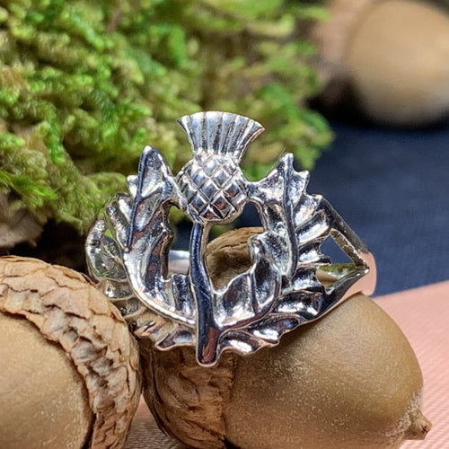 Thistle Ring, Celtic Jewelry, Scotland Jewelry, Flower Jewelry, Outlander Jewelry, Nature Ring, Thistle Jewelry, Mom Gift, Wife Gift