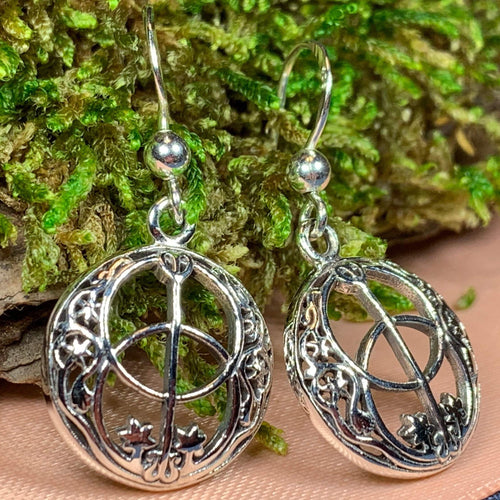 Chalice Well Earrings, Irish Jewelry, Celtic Jewelry, Scotland Jewelry, Anniversary Gift, Ireland Gift, Peace Jewelry, Spiritual Gift