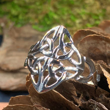 Load image into Gallery viewer, Celtic Knot Ring, Celtic Ring, Boho Statement Ring, Irish Ring, Irish Dance Gift, Anniversary Gift, Trinity Knot Ring, Wiccan Ring, Mom Gift
