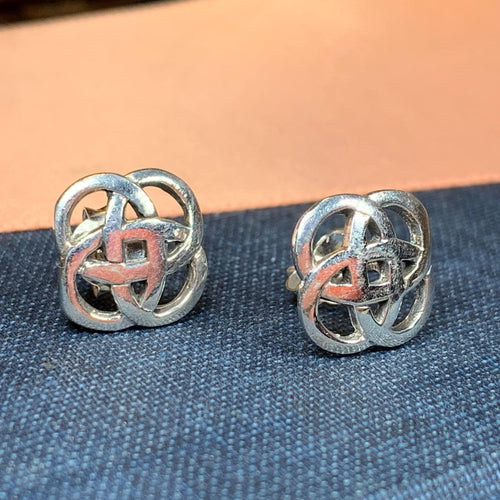 Celtic Knot Stud Earrings, Irish Jewelry, Celtic Jewelry, Anniversary Gift, Bridal Jewelry, Norse Jewelry, Yoga Jewelry, Wiccan Jewelry