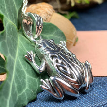 Load image into Gallery viewer, Frog Necklace, Tree Frog Jewelry, Celtic Frog Pendant, Animal Jewelry, Irish Jewelry, Anniversary Gift, Mom Gift, Frog Gift, Wife Gift
