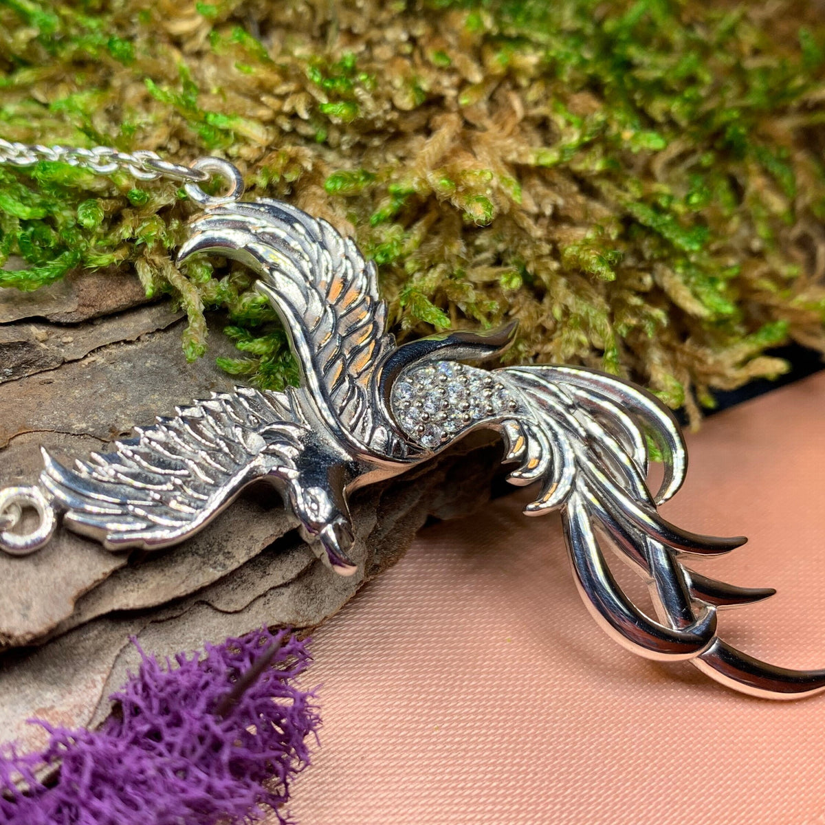 Starfire Phoenix Necklace – Celtic Crystal Design Jewelry