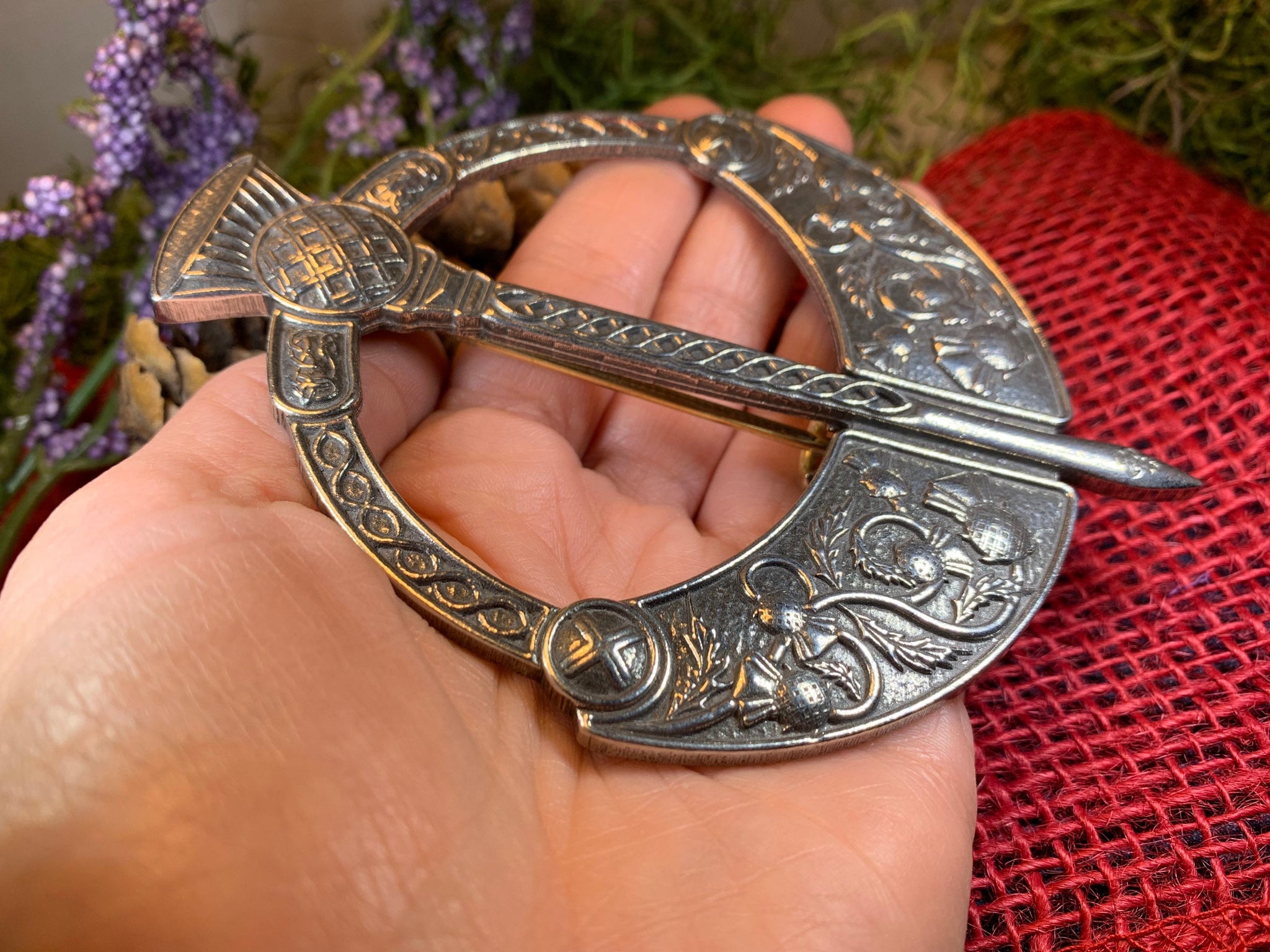 Penannular Celtic Kilt Pin, Celtic Jewelry – Celtic Crystal Design Jewelry