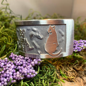 Celtic Cat Bracelet, Celtic Jewelry, Bangle Bracelet, Cat Jewelry, Ireland Jewelry, Wife Gift, Girlfriend Gift, Sister Gift, Cat Mom Gift