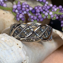 Load image into Gallery viewer, Celtic Knot Ring, Celtic Ring, Promise Ring, Silver Boho Ring, Irish Ring, Irish Dance Gift, Anniversary Gift, Bridal Ring, Wife Gift
