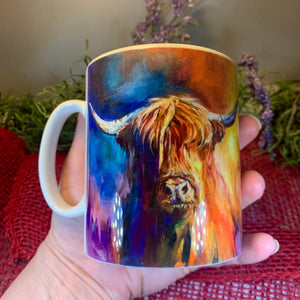 Highland Cow Mug, Scotland Gift, Scottish Mug, Ceramic Mug, Cow Lover Gift, Outlander Gift, Coffee Mug Gift, Mom Gift, Dad Gift, Wife Gift