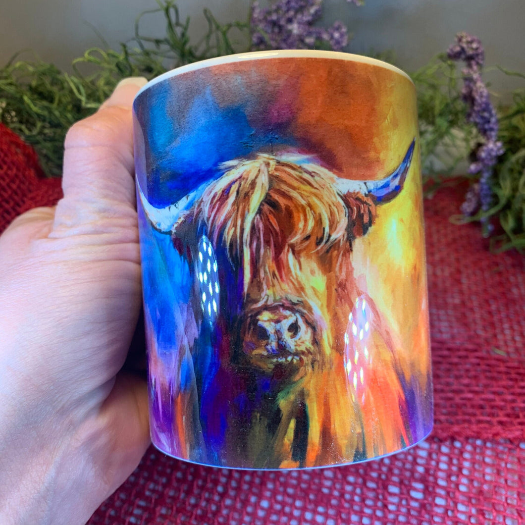 Highland Cow Mug, Scotland Gift, Scottish Mug, Ceramic Mug, Cow Lover Gift, Outlander Gift, Coffee Mug Gift, Mom Gift, Dad Gift, Wife Gift