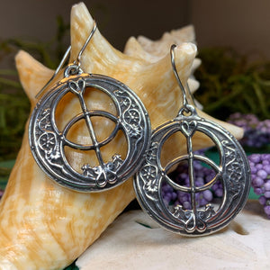 Chalice Well Earrings, Irish Jewelry, Celtic Jewelry, Scotland Jewelry, Anniversary Gift, Ireland Gift, Peace Jewelry, Spiritual Gift