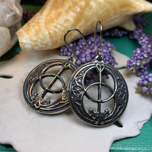 Chalice Well Earrings, Irish Jewelry, Celtic Jewelry, Scotland Jewelry, Anniversary Gift, Ireland Gift, Peace Jewelry, Spiritual Gift