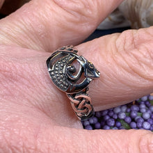 Load image into Gallery viewer, Celtic Dragon Ring, Celtic Ring, Norse Ring, Silver Boho Ring, Irish Ring, Irish Dance Gift, Anniversary Gift, Ireland Ring, Wiccan Ring
