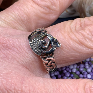 Celtic Dragon Ring, Celtic Ring, Norse Ring, Silver Boho Ring, Irish Ring, Irish Dance Gift, Anniversary Gift, Ireland Ring, Wiccan Ring