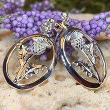 Load image into Gallery viewer, Realistic Thistle Earrings, Celtic Jewelry, Scotland Jewelry, Outlander Jewelry, Nature Jewelry, Thistle Jewelry, Post Earrings, Wife Gift
