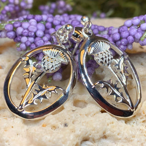 Realistic Thistle Earrings, Celtic Jewelry, Scotland Jewelry, Outlander Jewelry, Nature Jewelry, Thistle Jewelry, Post Earrings, Wife Gift