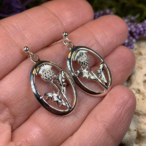 Realistic Thistle Earrings, Celtic Jewelry, Scotland Jewelry, Outlander Jewelry, Nature Jewelry, Thistle Jewelry, Post Earrings, Wife Gift