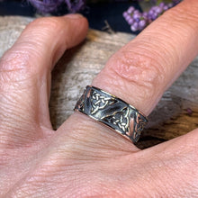 Load image into Gallery viewer, Celtic Triskel Ring, Celtic Ring, Promise Ring, Silver Boho Ring, Irish Ring, Irish Dance Gift, Anniversary Gift, Ireland Ring, Wiccan Ring
