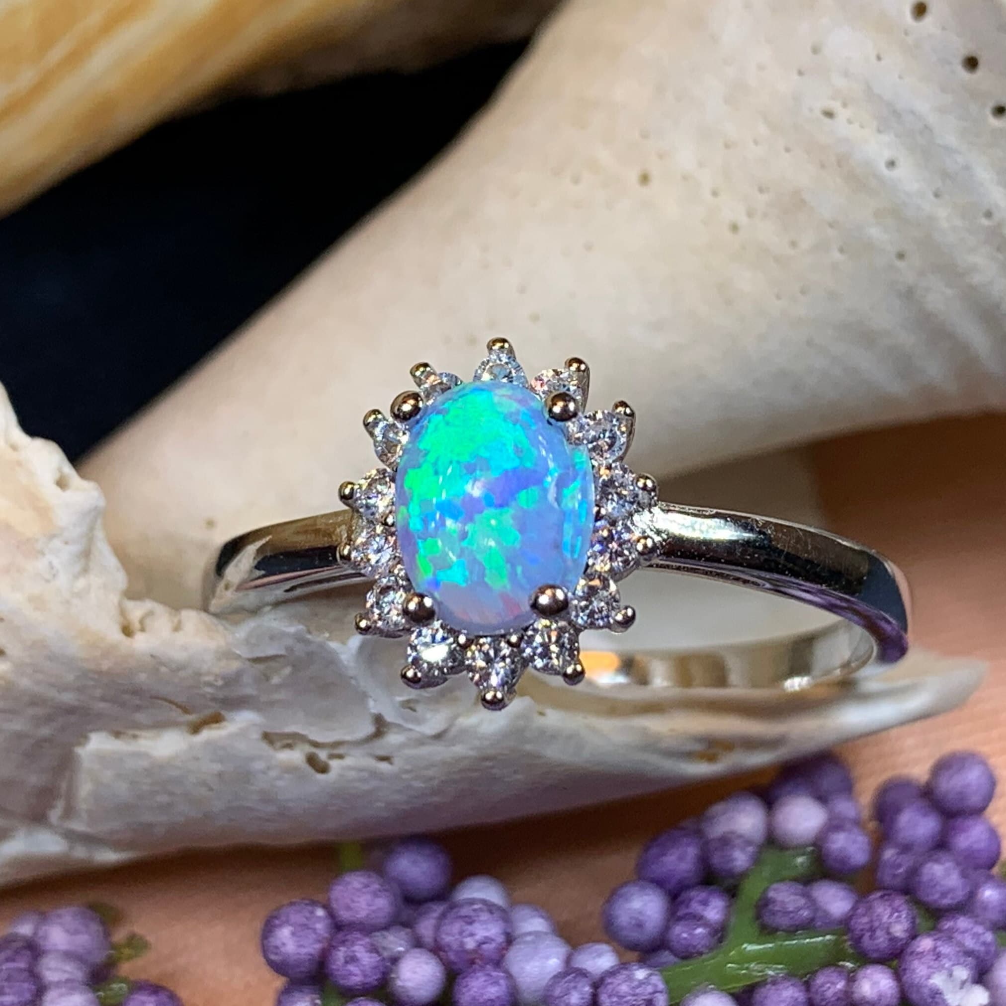 Blue opal ring