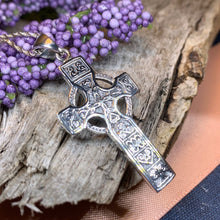 Load image into Gallery viewer, Celtic Cross Necklace, Celtic Jewelry, Irish Jewelry, Anniversary Gift, Communion Gift, Baptism Gift, Religious Jewelry, Scotland Cross
