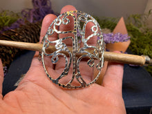 Load image into Gallery viewer, Tree of Life Hair Slide, Celtic Hair Barrette, Hair Jewelry, Shawl Pin, Celtic Tree, Celtic Barrette, Mom Gift, Friendship Gift
