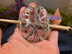 Tree of Life Hair Slide, Celtic Hair Barrette, Hair Jewelry, Shawl Pin, Celtic Tree, Celtic Barrette, Mom Gift, Friendship Gift