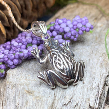 Load image into Gallery viewer, Frog Necklace, Tree Frog Jewelry, Celtic Frog Pendant, Animal Jewelry, Irish Jewelry, Anniversary Gift, Mom Gift, Frog Gift, Wife Gift
