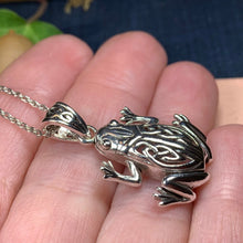 Load image into Gallery viewer, Frog Necklace, Tree Frog Jewelry, Celtic Frog Pendant, Animal Jewelry, Irish Jewelry, Anniversary Gift, Mom Gift, Frog Gift, Wife Gift
