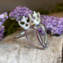 Load image into Gallery viewer, Luckenbooth Ring, Outlander Jewelry, Thistle Ring, Scotland Jewelry, Bridal Jewelry, Amethyst Ring, Heart Ring, Promise Ring, Wife Gift
