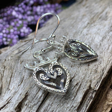 Load image into Gallery viewer, Luckenbooth Earrings, Scotland Jewelry, Scottish Jewelry, Bridal Jewelry, Girlfriend Gift, Wife Gift, Celtic Knot Jewelry, Heart Jewelry
