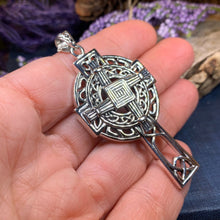 Load image into Gallery viewer, Saint Brigid&#39;s Cross, Celtic Cross Necklace, Irish Jewelry, Anniversary Gift, Religious Jewelry, Wiccan Jewelry, St. Bridget&#39;s Cross
