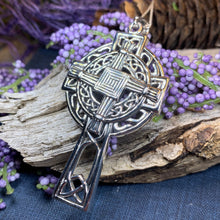 Load image into Gallery viewer, Saint Brigid&#39;s Cross, Celtic Cross Necklace, Irish Jewelry, Anniversary Gift, Religious Jewelry, Wiccan Jewelry, St. Bridget&#39;s Cross
