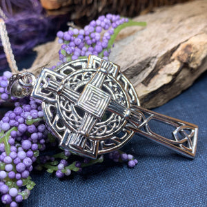 Saint Brigid's Cross, Celtic Cross Necklace, Irish Jewelry, Anniversary Gift, Religious Jewelry, Wiccan Jewelry, St. Bridget's Cross