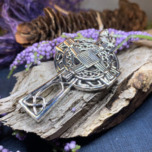 Load image into Gallery viewer, Saint Brigid&#39;s Cross, Celtic Cross Necklace, Irish Jewelry, Anniversary Gift, Religious Jewelry, Wiccan Jewelry, St. Bridget&#39;s Cross
