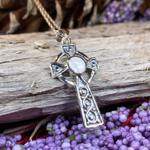 Celtic Cross Necklace, Irish Jewelry, Religious Gift, Anniversary Gift, Silver Cross, First Communion Gift, Baptism Cross, Confirmation Gift