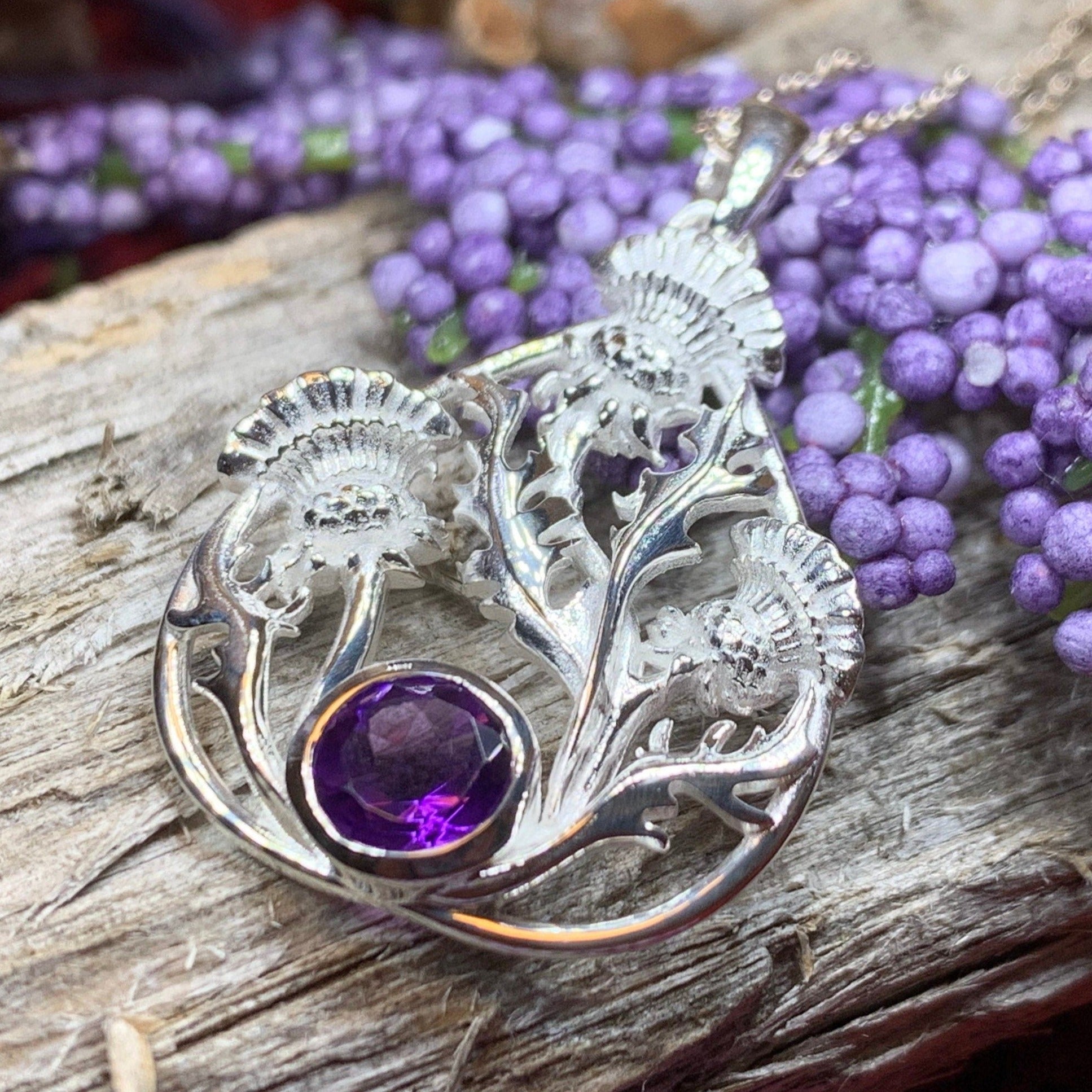 Lomond Thistle Kilt Pin – Celtic Crystal Design Jewelry