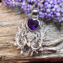 Load image into Gallery viewer, Thistle Necklace, Celtic Jewelry, Scotland Jewelry, Wife Gift, Celtic Knot Jewelry, Outlander Jewelry, Anniversary Gift, Scottish Necklace
