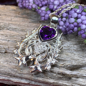 Thistle Necklace, Celtic Jewelry, Scotland Jewelry, Wife Gift, Celtic Knot Jewelry, Outlander Jewelry, Anniversary Gift, Scottish Necklace