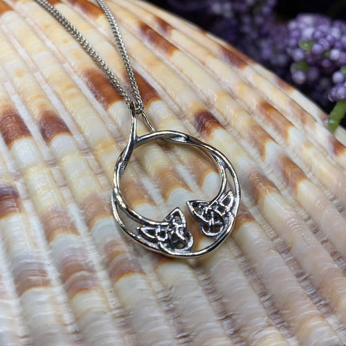 Celtic Knot Necklace, Celtic Jewelry, Irish Jewelry, Trinity Jewelry, Scotland Jewelry, Silver Celtic Knot, Anniversary Gift, Mom Gift