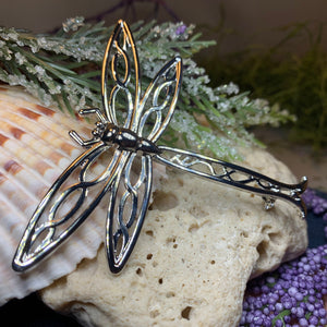 Dragonfly Brooch, Nature Pin, Inspirational Gift, Outlander Jewelry, Anniversary Gift, Friendship Gift, Celtic Brooch, Scarf Pin, Insect Pin