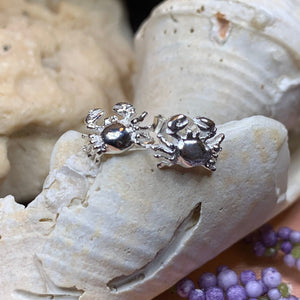 Crab Stud Earrings, Nautical Jewelry, Celtic Jewelry, Anniversary Gift, Sterling Silver Post Earrings, Mom Gift, Sister Gift, Wife Gift