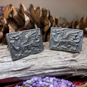 Welsh Dragon Cuff Links, Dragon Jewelry, Animal Jewelry, Wales Jewelry, Celtic Jewelry, Welsh Groom Gift, Best Man Gift, Anniversary Gift