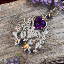 Load image into Gallery viewer, Thistle Necklace, Celtic Jewelry, Scotland Jewelry, Wife Gift, Celtic Knot Jewelry, Outlander Jewelry, Anniversary Gift, Scottish Necklace
