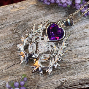 Thistle Necklace, Celtic Jewelry, Scotland Jewelry, Wife Gift, Celtic Knot Jewelry, Outlander Jewelry, Anniversary Gift, Scottish Necklace