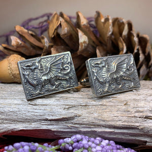 Welsh Dragon Cuff Links, Dragon Jewelry, Animal Jewelry, Wales Jewelry, Celtic Jewelry, Welsh Groom Gift, Best Man Gift, Anniversary Gift