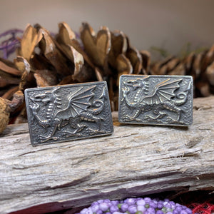 Welsh Dragon Cuff Links, Dragon Jewelry, Animal Jewelry, Wales Jewelry, Celtic Jewelry, Welsh Groom Gift, Best Man Gift, Anniversary Gift