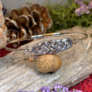 Celtic Knot Bracelet, Celtic Jewelry, Irish Jewelry, Love Knot Jewelry, Bridal Jewelry, Viking Jewelry, Wife Gift, Silver Bangle Bracelet