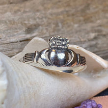 Load image into Gallery viewer, Claddagh Ring, Celtic Jewelry, Irish Jewelry, Celtic Knot Jewelry, Irish Ring, Irish Dance Gift, Anniversary Gift, Bridal Jewelry
