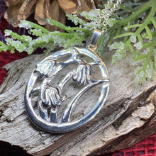 Load image into Gallery viewer, Bluebell Necklace, Anniversary Gift, Scotland Jewelry, Flower Jewelry, Celtic Jewelry, Nature Jewelry, Scottish Jewelry, Flower Pendant
